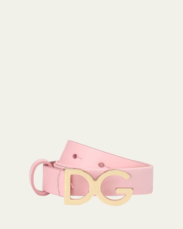 Kid's DG Leather Belt, Size S-